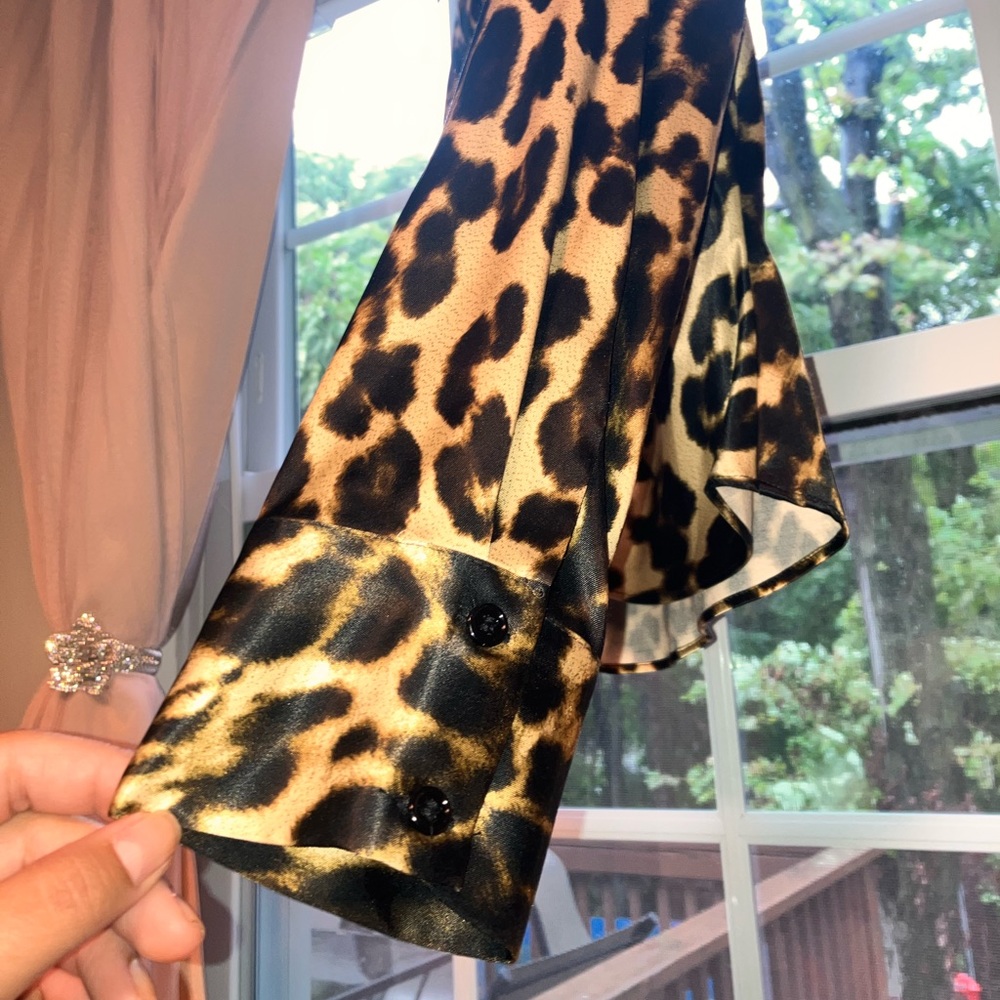 ZARA Leopard Print Blouse
